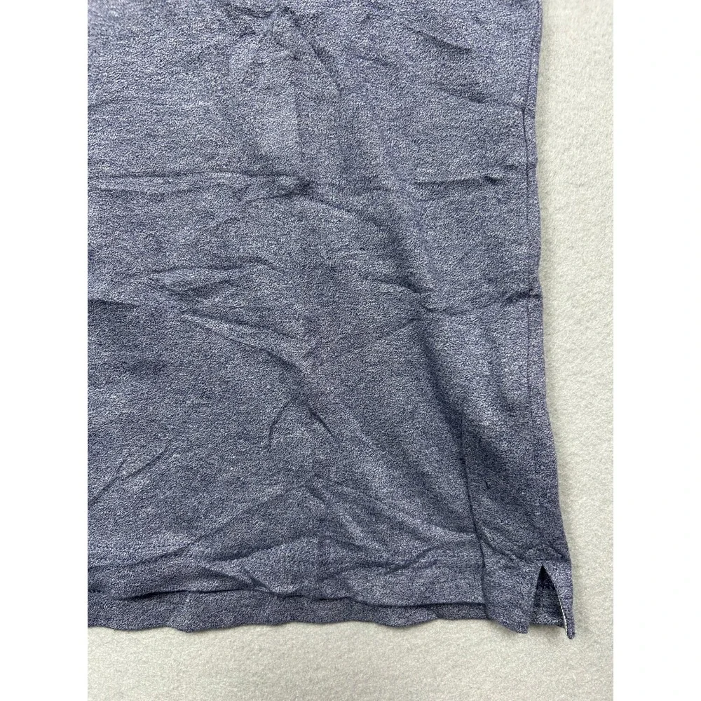 Banana Republic Polo Shirt 100% Cotton Heather Blue Large Mens